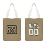 Custom Light Khaki Cream Canvas Tote Bag