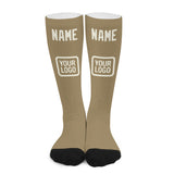 Custom Light Khaki Cream Knee-High Sock