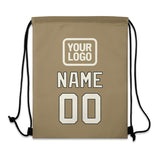 Custom Light Khaki Cream Drawstring Bag