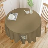 Custom Light Khaki Cream Round Table Cloth