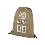 Custom Light Khaki Cream Drawstring Bag
