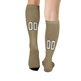 Custom Light Khaki Cream Knee-High Sock