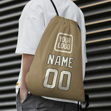 Custom Light Khaki Cream Drawstring Bag