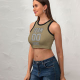 Custom Light Khaki Gray Sleeveless Tank Top
