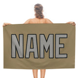 Custom Light Khaki Gray Beach Towel