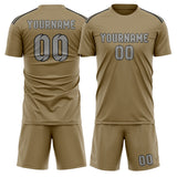 Custom Light Khaki Gray Soccer Jersey