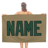Custom Light Khaki Green Beach Towel