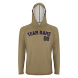 Custom Light Khaki Purple UV-Hoodie