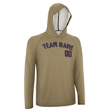 Custom Light Khaki Purple UV-Hoodie