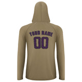 Custom Light Khaki Purple UV-Hoodie