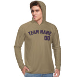 Custom Light Khaki Purple UV-Hoodie