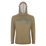 Custom Light Khaki Light Blue UV-Hoodie