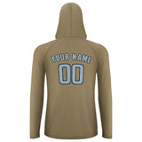 Custom Light Khaki Light Blue UV-Hoodie