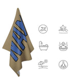 Custom Light Khaki Sky Blue Beach Towel