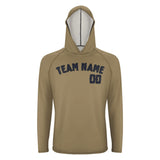 Custom Light Khaki Navy UV-Hoodie