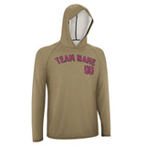 Custom Light Khaki Pink UV-Hoodie