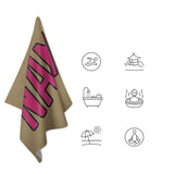 Custom Light Khaki Pink Beach Towel