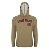Custom Light Khaki Red UV-Hoodie