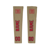 Custom Light Khaki Red Arm Sleeve