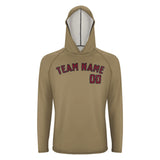 Custom Light Khaki Crimson Red UV-Hoodie