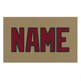 Custom Light Khaki Crimson Red Beach Towel