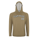 Custom Light Khaki White UV-Hoodie