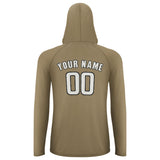 Custom Light Khaki White UV-Hoodie