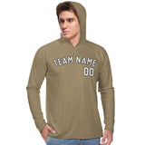 Custom Light Khaki White UV-Hoodie
