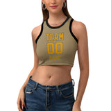 Custom Light Khaki Yellow Sleeveless Tank Top