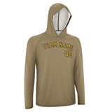 Custom Light Khaki Yellow UV-Hoodie
