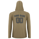 Custom Light Khaki Dark Grey UV-Hoodie