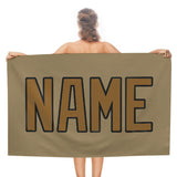 Custom Light Khaki Khaki Beach Towel