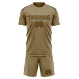 Custom Light Khaki Khaki Soccer Jersey