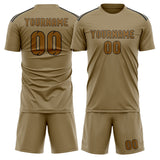 Custom Light Khaki Khaki Soccer Jersey