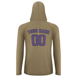 Custom Light Khaki Light Purple UV-Hoodie