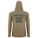 Custom Light Khaki Blue Green UV-Hoodie