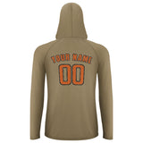 Custom Light Khaki Orange UV-Hoodie