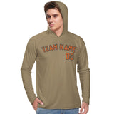 Custom Light Khaki Orange UV-Hoodie