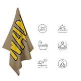 Custom Light Khaki Gold Beach Towel