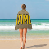 Custom Light Khaki Gold Beach Towel