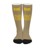 Custom Light Khaki Gold Knee-High Sock