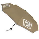 Custom Light Khaki White Automatic Umbrella