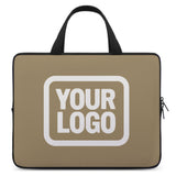 Custom Light Khaki White Laptop Bag