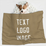Custom Light Khaki White Pet Blanket