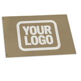 Custom Light Khaki White Flag