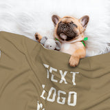 Custom Light Khaki White Pet Blanket