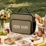 Custom Light Khaki White Lunch Bag