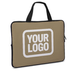 Custom Light Khaki White Laptop Bag