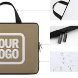 Custom Light Khaki White Laptop Bag