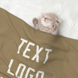 Custom Light Khaki White Pet Blanket